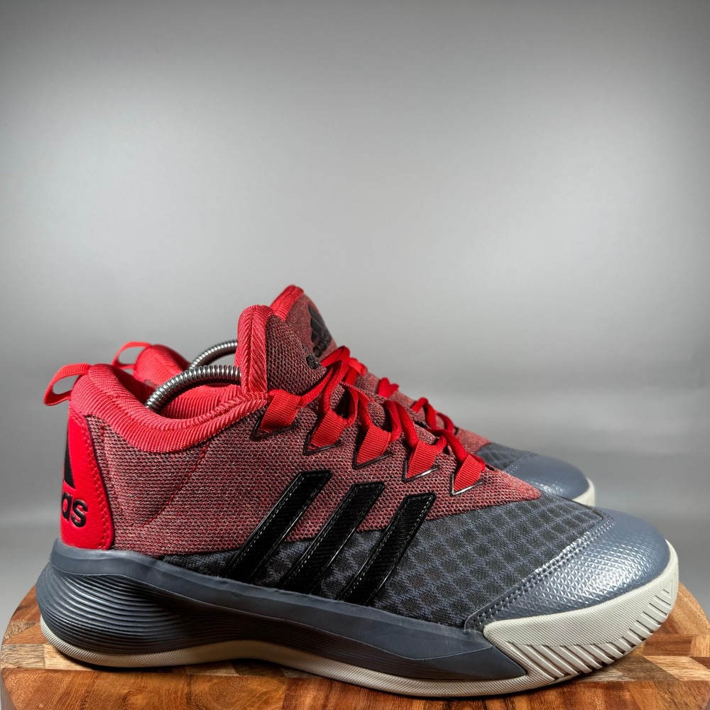 Adidas Isolation 2 Mens Basketball Shoes Red Black Grey AQ8598 Size 9